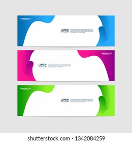Banner background template. Collection of web banner template. Modern design. Vector illustration. Header - landing page Web Design Elements - Vector