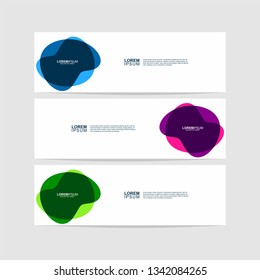 Banner background template. Collection of web banner template. Modern design. Vector illustration. Header - landing page Web Design Elements - Vector
