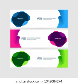 Banner background template. Collection of web banner template. Modern design. Vector illustration. Header - landing page Web Design Elements - Vector