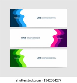 Banner background template. Collection of web banner template. Modern design. Vector illustration. Header - landing page Web Design Elements - Vector