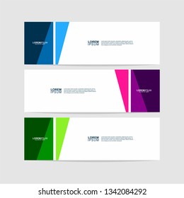 Banner background template. Collection of web banner template. Modern design. Vector illustration. Header - landing page Web Design Elements - Vector