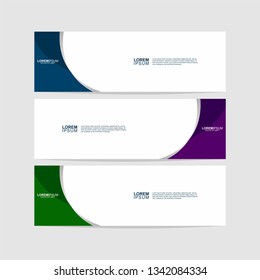 Banner background template. Collection of web banner template. Modern design. Vector illustration. Header - landing page Web Design Elements - Vector