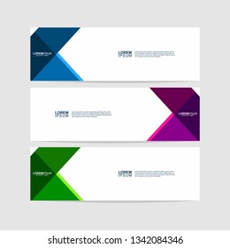 Banner background template. Collection of web banner template. Modern design. Vector illustration. Header - landing page Web Design Elements - Vector