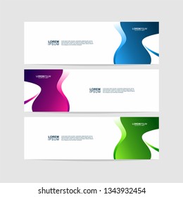 Banner background template. Collection of web banner template. Modern design. Vector illustration. Header - landing page Web Design Elements - Vector