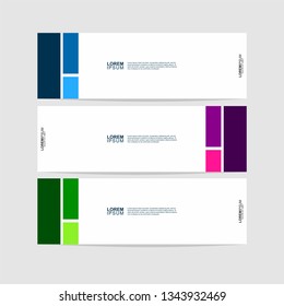 Banner background template. Collection of web banner template. Modern design. Vector illustration. Header - landing page Web Design Elements - Vector