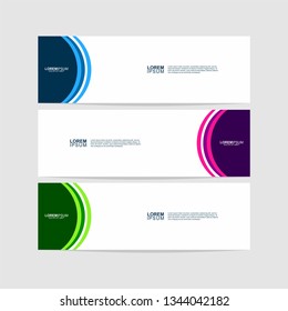 Banner background template. Collection of web banner template. Modern design. Vector illustration. Header - landing page Web Design Elements - Vector