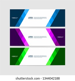 Banner background template. Collection of web banner template. Modern design. Vector illustration. Header - landing page Web Design Elements - Vector
