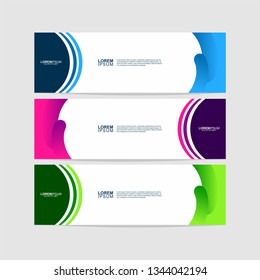 Banner background template. Collection of web banner template. Modern design. Vector illustration. Header - landing page Web Design Elements - Vector