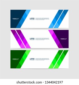 Banner background template. Collection of web banner template. Modern design. Vector illustration. Header - landing page Web Design Elements - Vector