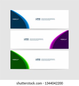 Banner background template. Collection of web banner template. Modern design. Vector illustration. Header - landing page Web Design Elements - Vector