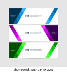 Banner background template. Collection of web banner template. Modern design. Vector illustration. Header - landing page Web Design Elements - Vector