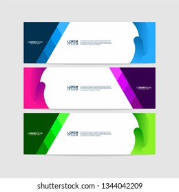 Banner background template. Collection of web banner template. Modern design. Vector illustration. Header - landing page Web Design Elements - Vector