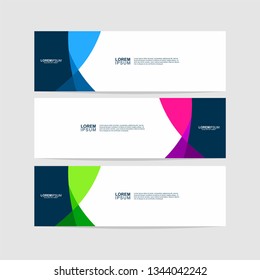 Banner background template. Collection of web banner template. Modern design. Vector illustration. Header - landing page Web Design Elements - Vector