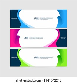 Banner background template. Collection of web banner template. Modern design. Vector illustration. Header - landing page Web Design Elements - Vector