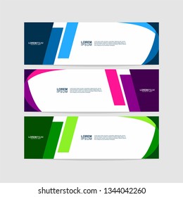 Banner background template. Collection of web banner template. Modern design. Vector illustration. Header - landing page Web Design Elements - Vector
