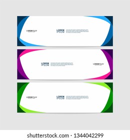 Banner background template. Collection of web banner template. Modern design. Vector illustration. Header - landing page Web Design Elements - Vector