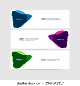 Banner background template. Collection of web banner template. Modern design. Vector illustration. Header - landing page Web Design Elements - Vector