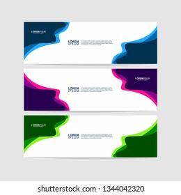Banner background template. Collection of web banner template. Modern design. Vector illustration. Header - landing page Web Design Elements - Vector
