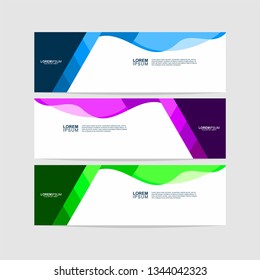 Banner background template. Collection of web banner template. Modern design. Vector illustration. Header - landing page Web Design Elements - Vector