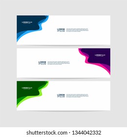 Banner background template. Collection of web banner template. Modern design. Vector illustration. Header - landing page Web Design Elements - Vector