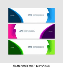 Banner background template. Collection of web banner template. Modern design. Vector illustration. Header - landing page Web Design Elements - Vector