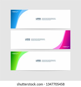 Banner background template. Collection of web banner template. Modern design. Header. landing page Web banner Design Elements. Easy to edit and customize. Vector illustration - Vector