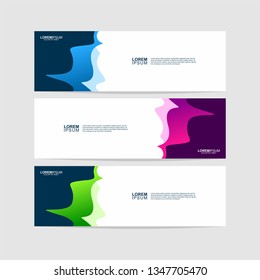 Banner background template. Collection of web banner template. Modern design. Header. landing page Web banner Design Elements. Easy to edit and customize. Vector illustration - Vector
