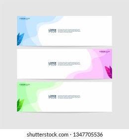 Banner background template. Collection of web banner template. Modern design. Header. landing page Web banner Design Elements. Easy to edit and customize. Vector illustration - Vector