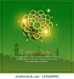 Banner and background template for social media promotion. Super Offer, Offer, Sale or Discount etc. on the occasion of Muslim's Holy Month Ramadan Kareem