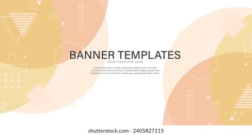 Banner background templates abstract style poster backdrop vector graphic design