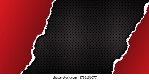 Banner background with a torn paper design