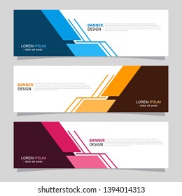 Banner background. Vector abstract banner design template. Collection of web banner template. Modern design template.