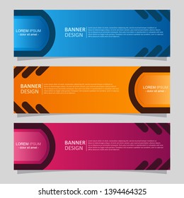 Banner background. Vector abstract banner design template. Collection of web banner template. Modern design template.