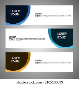 banner background, vector design in three different colors,