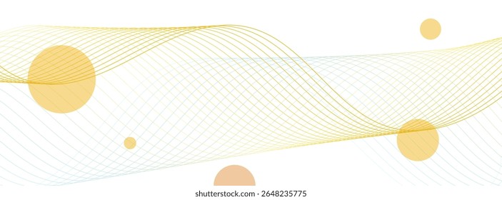 Las líneas de las ondas de fondo del Anuncio colorean amarillo. Forma geométrica. Diseño simple. Vector EPS 10