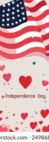 Banner, background, web theme Independence Day. Vector illustration