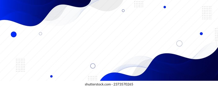 banner background white. wave. blue gradation. abstract