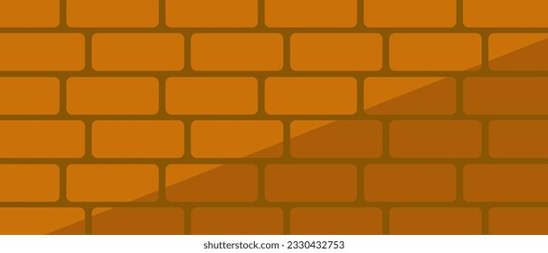 Banner background with yellow clay brick texture