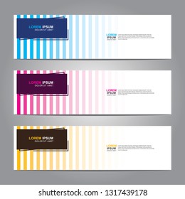 Banner background.Blue, pink and yellow modern design.vector illustration