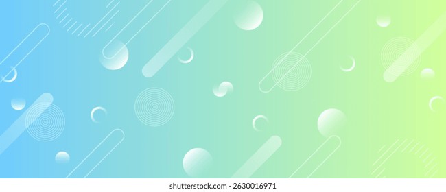 Fondo de Anuncio. Forma geométrica degradada verde y azul EPS 10