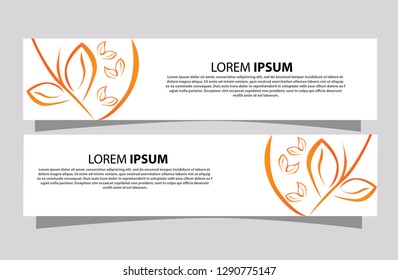 Banner background.Modern design template Leaf full color.-vector