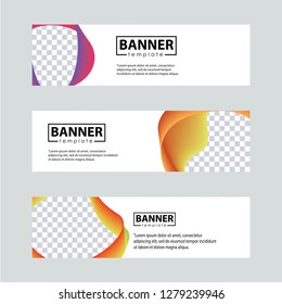 Banner background.modern template design - Vector