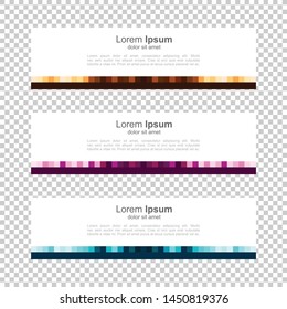 Banner background.Modern template design.pixel,block,grid Vector design Banner background.Header page Web Design Elements.