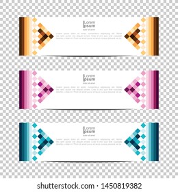 Banner background.Modern template design.pixel,block,grid Vector design Banner background.Header page Web Design Elements.