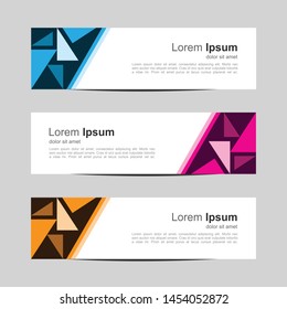 Banner background.Modern template design.Vector design Banner background.Header - landing page Web Design Elements. ceramic arrangement with unique shapes vector