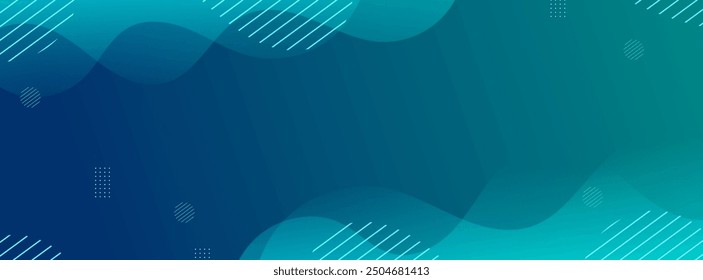 banner background.wavye effect style.geometric.simple design.green gradations.memphis.eps 10