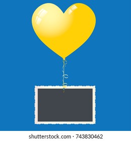 banner with  balloon  isolated on background vector illustration