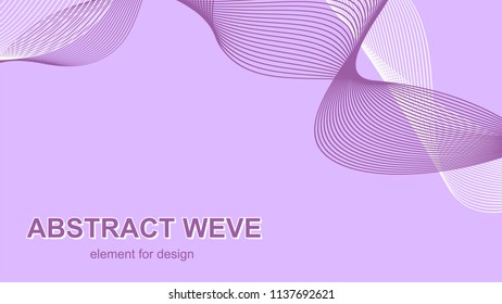 Banner with beautiful lines.Abstract vector background wave.Design elements.Creative line art.