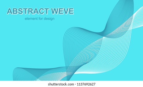 Banner with beautiful lines.Abstract vector background wave.Design elements.Creative line art.