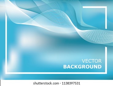 Banner with beautiful lines.Abstract vector background wave.Design elements.Creative line art.